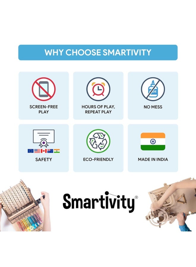 سمارتيفيتي لعبة طائرة بمروحة تروس من سمارتيفيتي، لعبة تعليمية ممتعة للأطفال من 6 إلى 14 عامًا، لعبة بناء تفاعلية، هدية مثالية للأولاد والبنات، مشروع تعليمي في العلوم والهندسة، صنع في الهند - Image 5